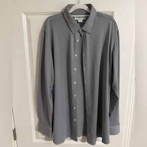 Mizzen+Main Black and White Checkered Dress Shirt